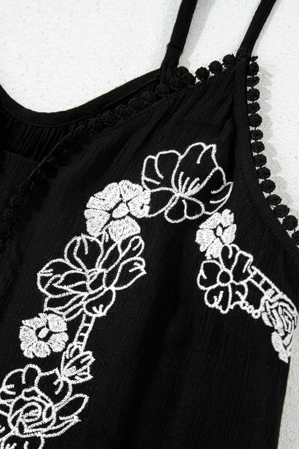 Floral Ruffled Hem Embroidery Cami e06cbe22-2f31-432b-959d-dfddf9a07b0b-Max-Origin