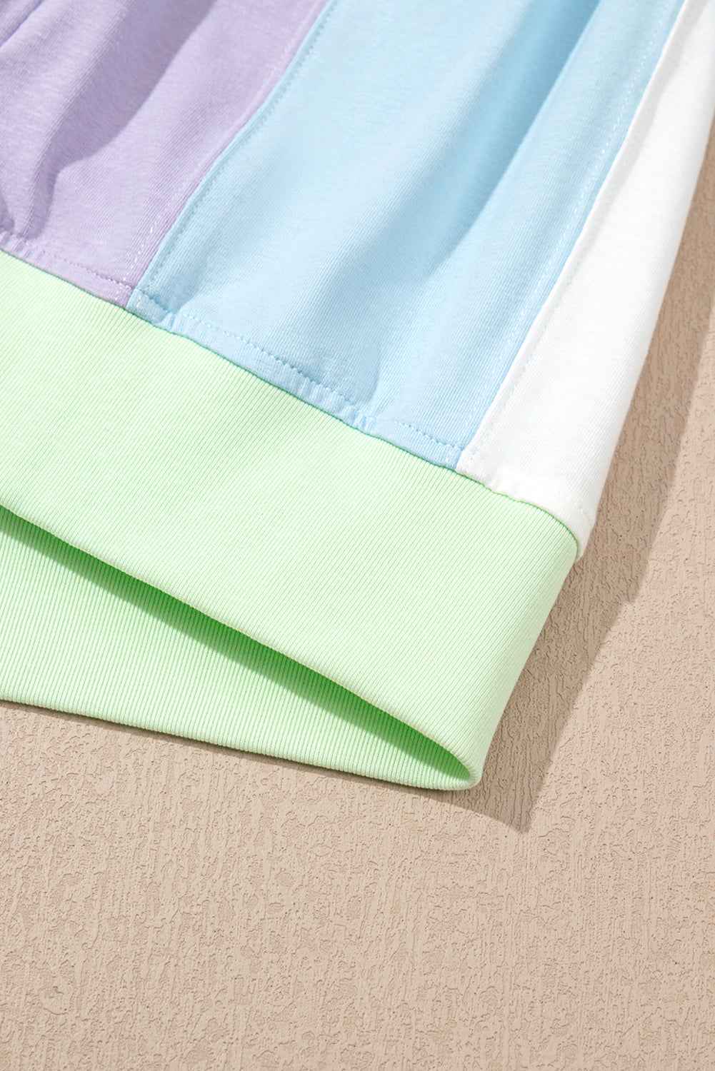 Purple Colorblock Patchwork Oversized T Shirt e090282b2aa629a3