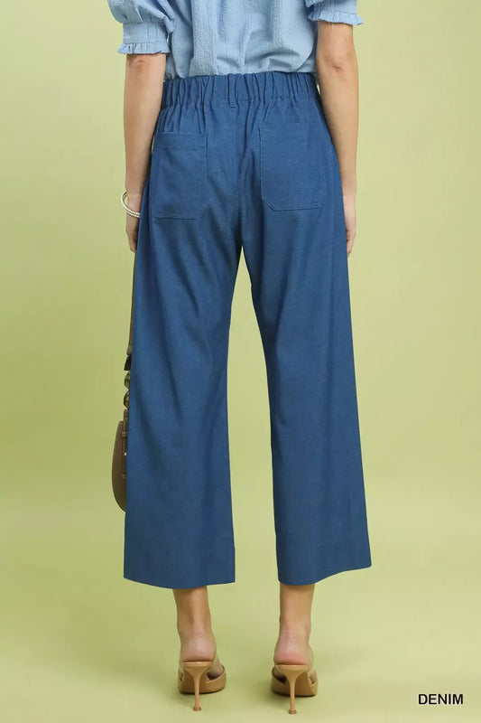 Denim Wide Leg Crop Pants with Front Pockets e0961202-83ba-4ba3-ba4b-c9325704b5ce-Max-Origin