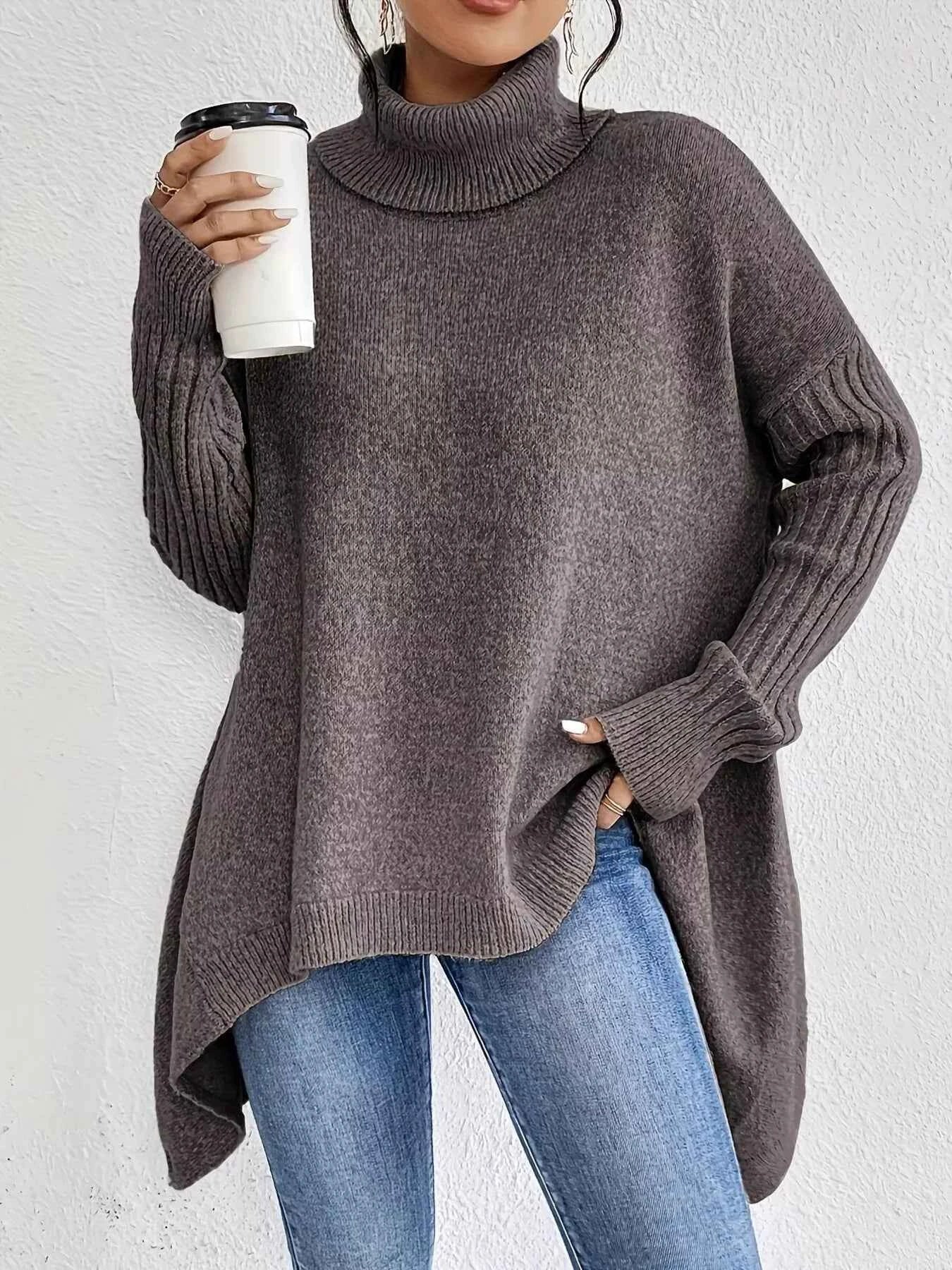 Turtleneck Dropped Shoulder Sweater Tan e0d0af8319874cbd88e1483c61ecaef1-Max-Origin