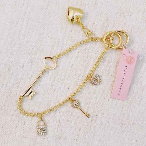 Key to My Heart Bag Charm e118361b-8022-4a59-a1ba-718a85033489