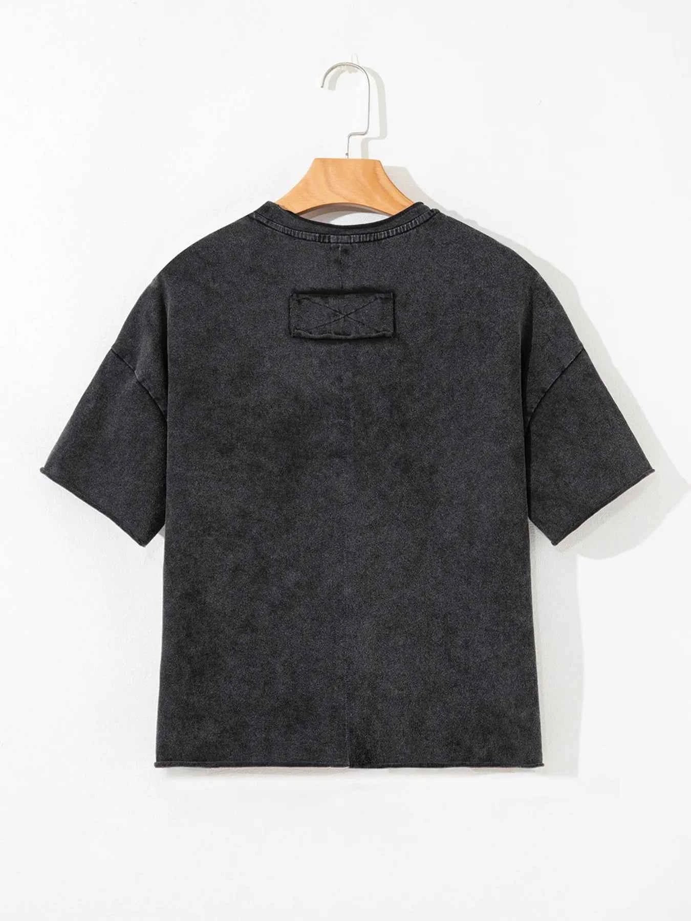 Floral Embroidered Mineral Wash Crew Neck T Shirt e11ddd9f87ef46089d36b599e2d2e684-Max-Origin