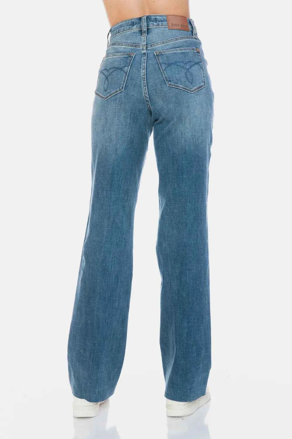 Judy Blue Full Size Tummy Control Cut Raw Hem Straight Jeans e147fd98-86e6-47db-8748-aa3ab4fb8c06-Max