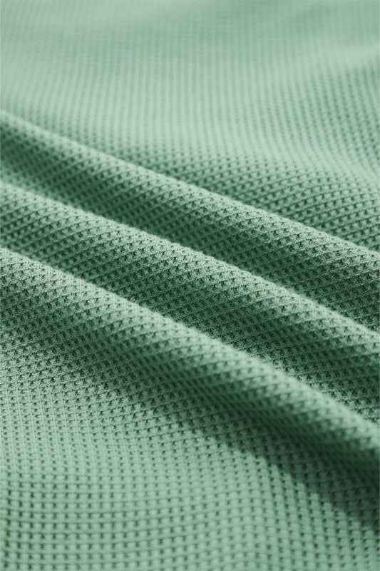 Waffle Knit Patchwork Button-Up Shirt e1751064-17bf-4665-b58d-c802e14e937e