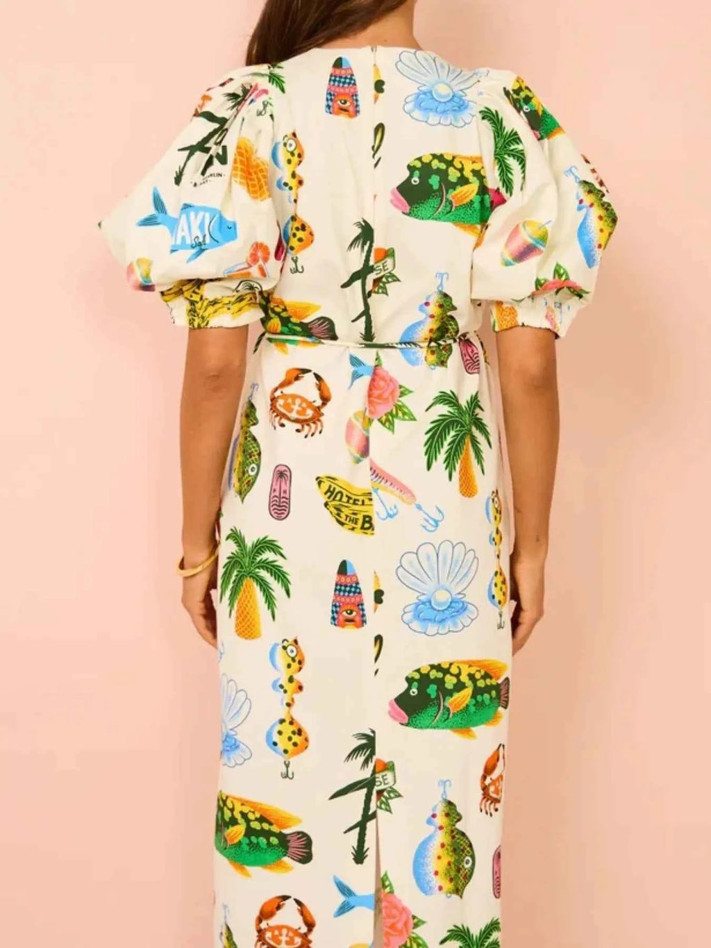 Printed Puff Sleeve Midi Dress e180c62c-8d15-45e6-8758-a3f56eacf687-Max-Origin