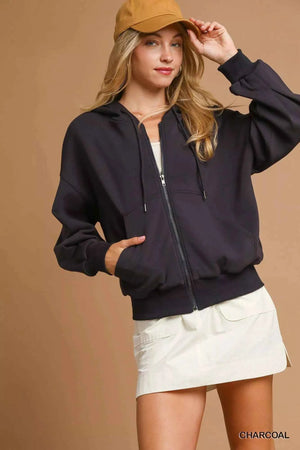 Zip-Up Fleece Hooded Jacket CHARCOAL e1851b0c-c9b4-44d9-bb8d-33bda1af24e1-Max-Origin