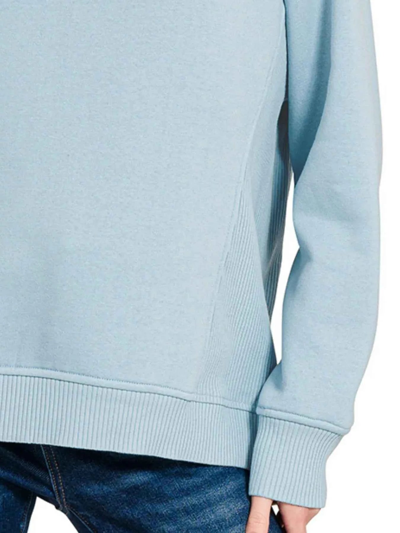Zenana Fleece Round Neck Ribbed Side Raglan Sweatshirt e1b8ed4e-bab4-4e9e-b23d-9fc55fb3c155-Max-Origin