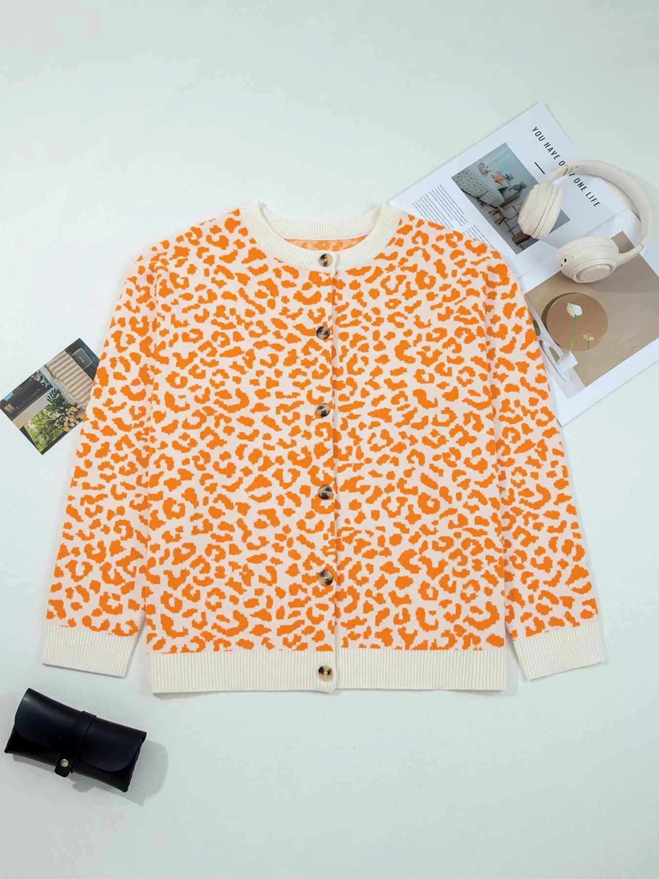 Leopard Drop Shoulder Chunky Knitted Cardigan e1b9fe7c3e314089aaeec5de2e31fca9-Max-Origin