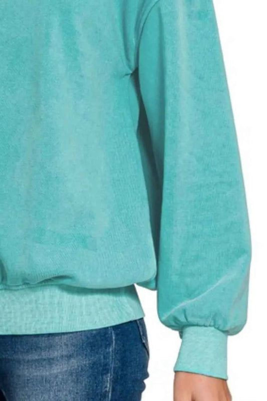 Soft Fleece Pigment Dye Round-neck Sweatshirts e1c602be-ac85-4011-9aed-ac68598d94ef-Max-Origin