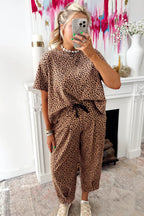 Brown Leopard Loose Tee Drawstring Waist Barrel Pants Set e1c6362cfe32cee2