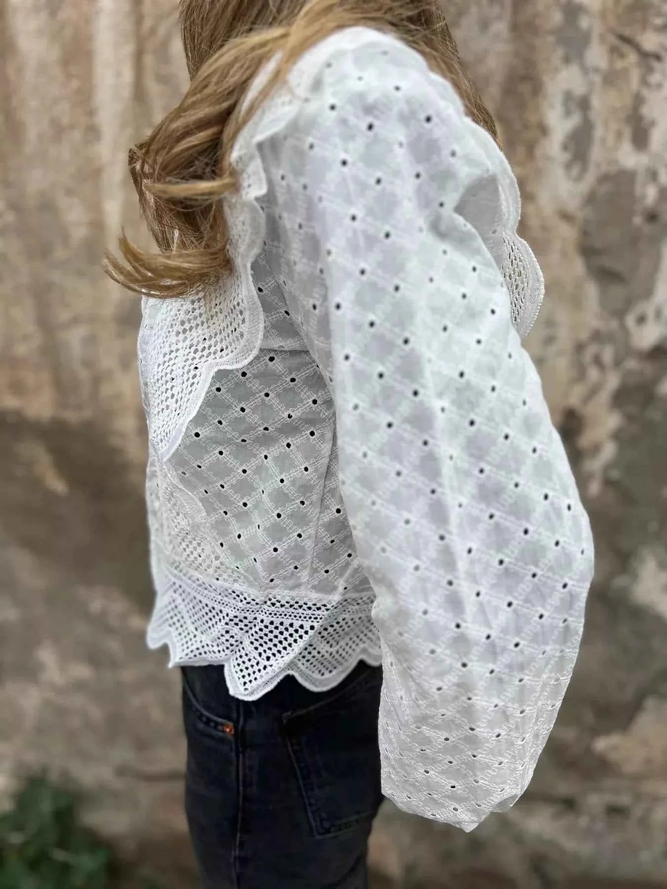 Eyelet Button-Up Shirt with Scalloped Hem e1cff145cb374035ad6f9d4ccb719cff-Max-Origin