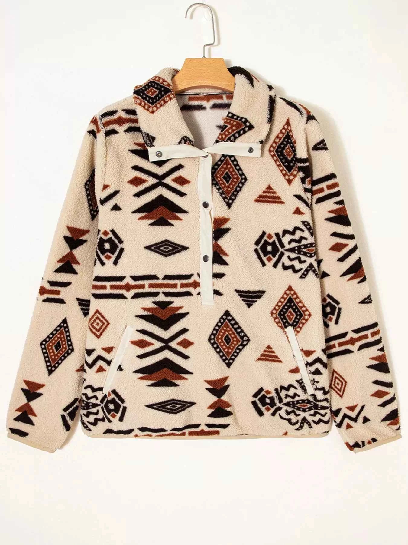 Western Aztec Half Zip Plush Sweatshirt e1eed6db0c1640bc9836389369438920-Max-Origin