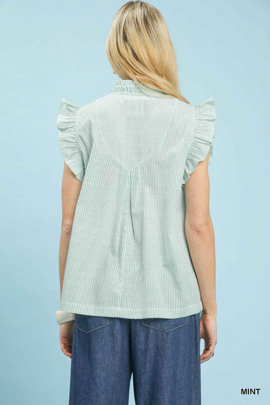 Embroidered Ruffle Sleeve Popover Top e1fbd765-7ead-47da-ab8e-eb8064876bd0-Max