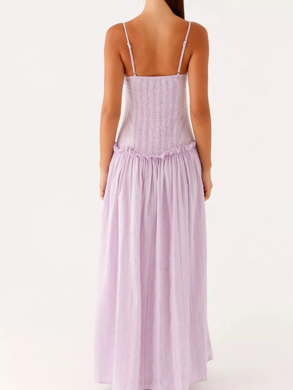 Frill Spaghetti Strap Maxi Dress e200ea6d-f4c6-494c-b3e0-81e53ee135d0-Max-Origin