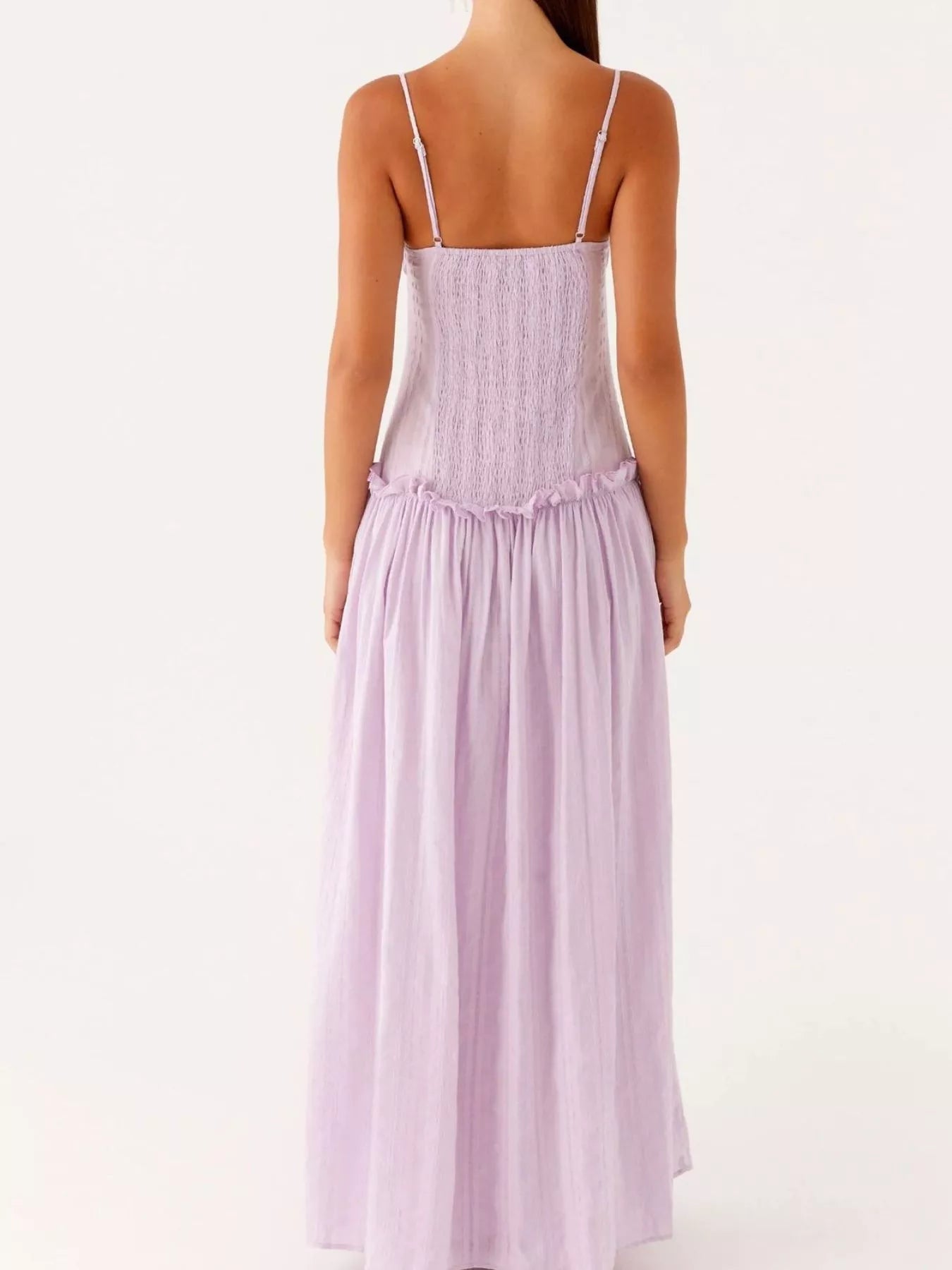 Frill Spaghetti Strap Maxi Dress e200ea6d-f4c6-494c-b3e0-81e53ee135d0-Max-Origin