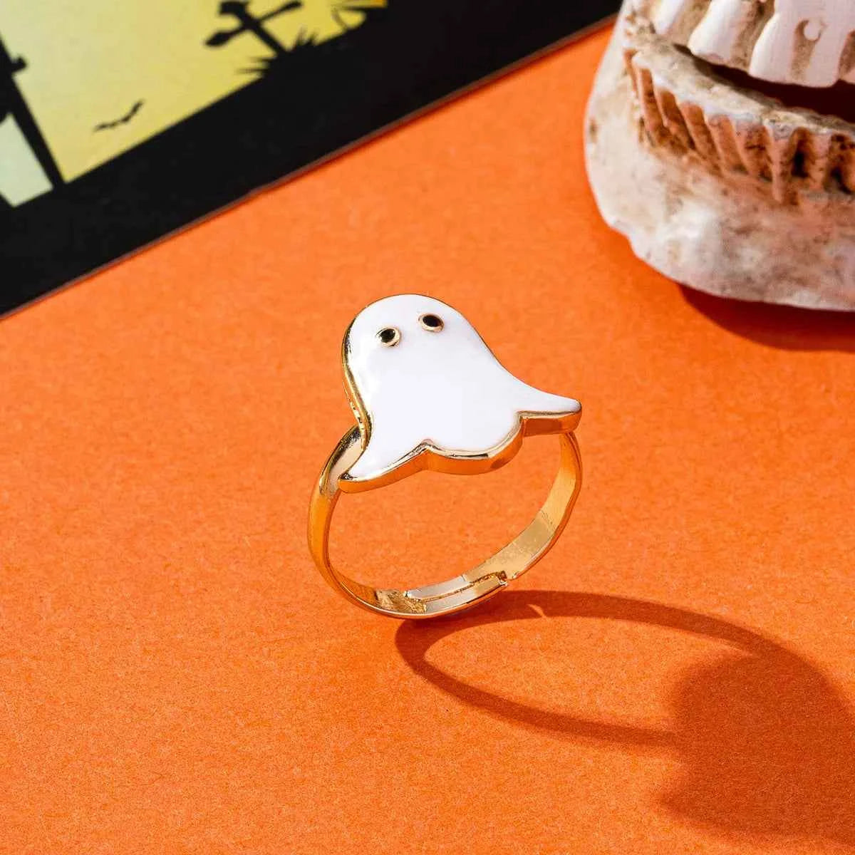 Halloween Ghost 18K Gold-Plated Ring e20102c9-52b7-4b71-8dd7-39853c86c48e-Max-Origin