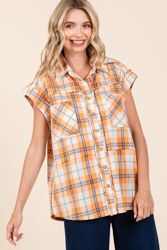 Mittoshop Mineral Wash Plaid Button Down Shirt e201eeec-ce93-496b-95e0-67f0f7588bbc-Max