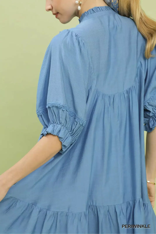 Smocked Bib Ruffle Hem Babydoll Dress e20aa231-a68d-489b-9a64-48398bb6b480-Max-Origin