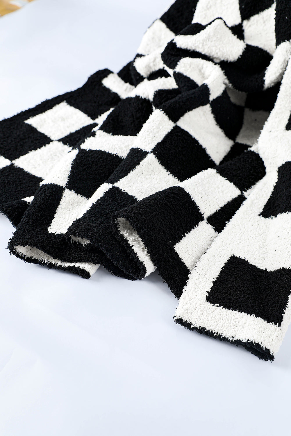 Black & White Checkerboard 127*152cm Flannel Blanket e20e042f91475718