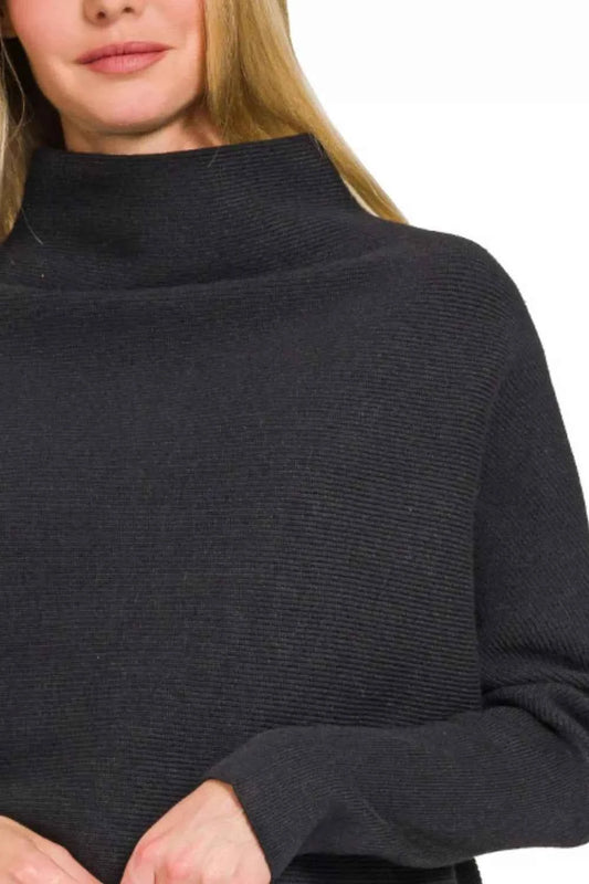 Viscose Dolman Sleeve Mock Neck Sweater e21d5806-a313-4896-9992-524a774f031a-Max-Origin