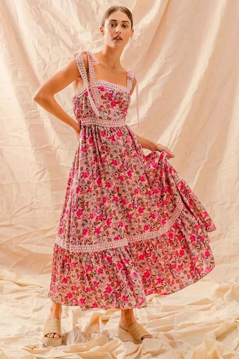 SO ME Floral Maxi Dress With Ribbon Tie Lace Strap e221db031d8f4917ad18c946e266e58c-Max-Origin