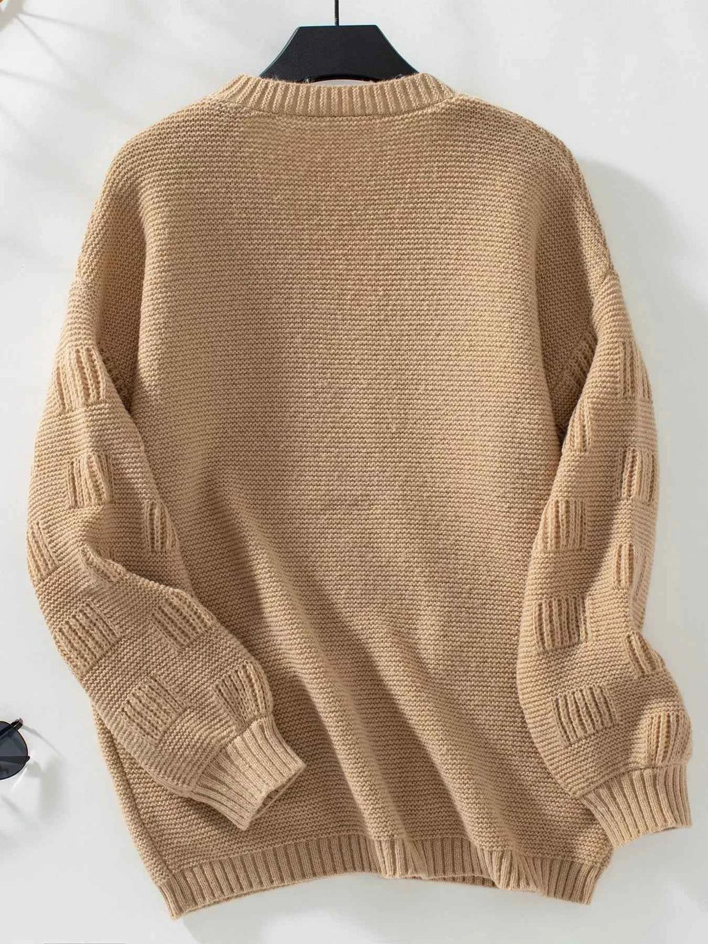 Textured Knit Open Front Cardigan e2303a83-de65-4787-a8b2-2d82ccd7b40b-Max-Origin