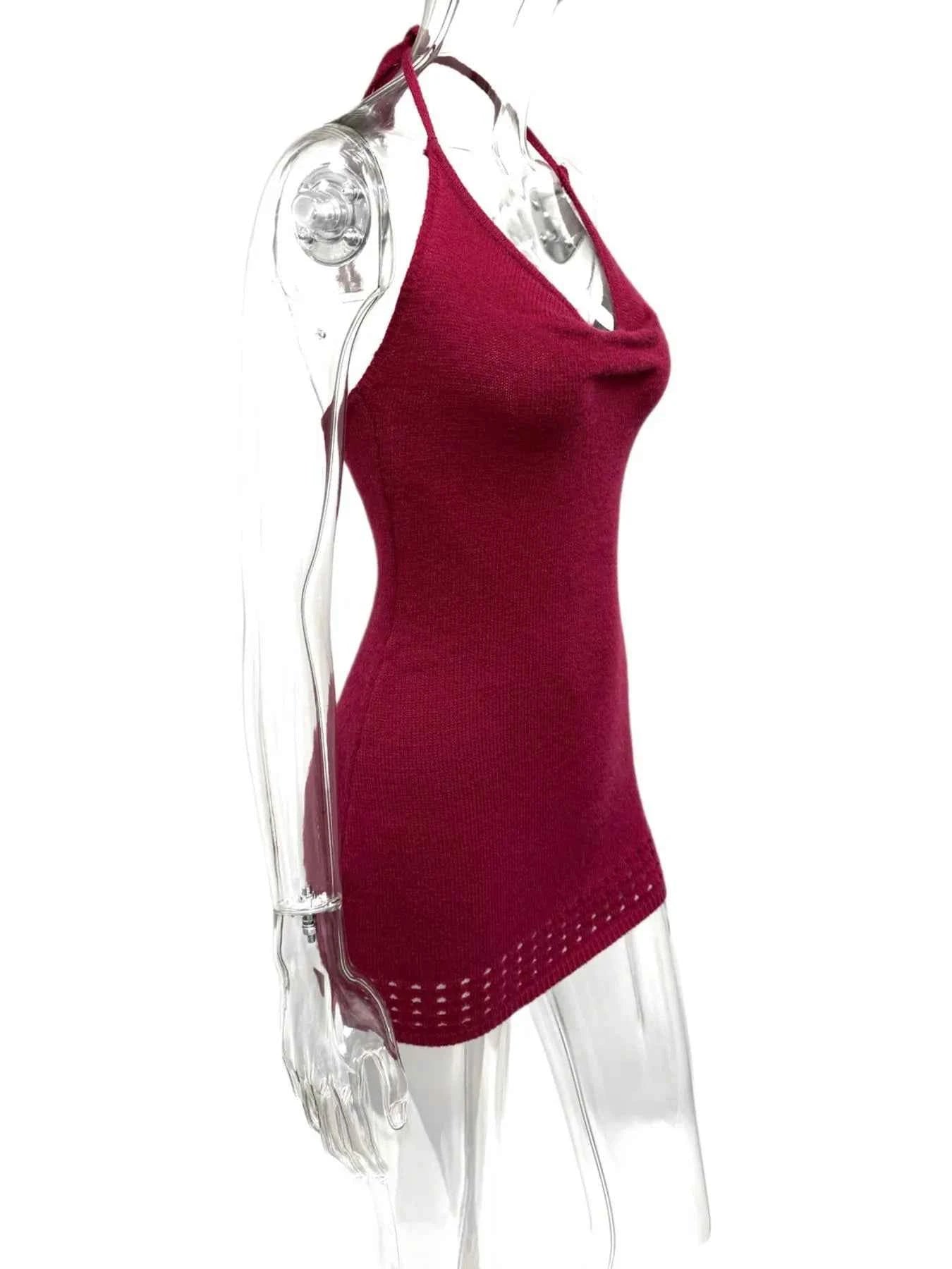 Openwork Halter Neck Knit Cami Dress e237ffdb-d55a-4e68-8661-459df6dd4067-Max-Origin