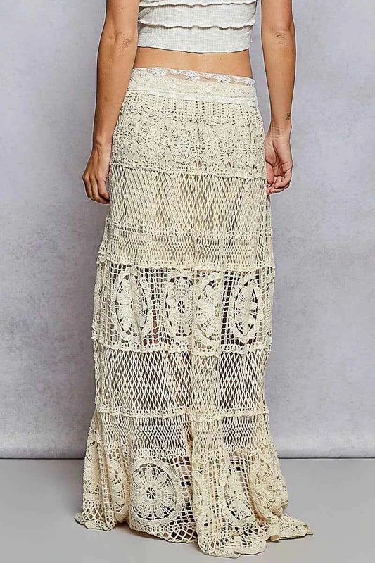 Crochet Floral Flared Skirt with Elastic Waist Band e24e4609-9f9b-4ed2-9334-d3ed45065715-Max-Origin