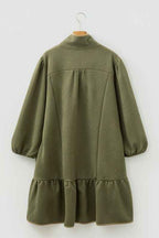 Plus Size Textured Contrast Trim Half Zip Dress e26607ed-cfba-4194-8770-80dfcd855cfa