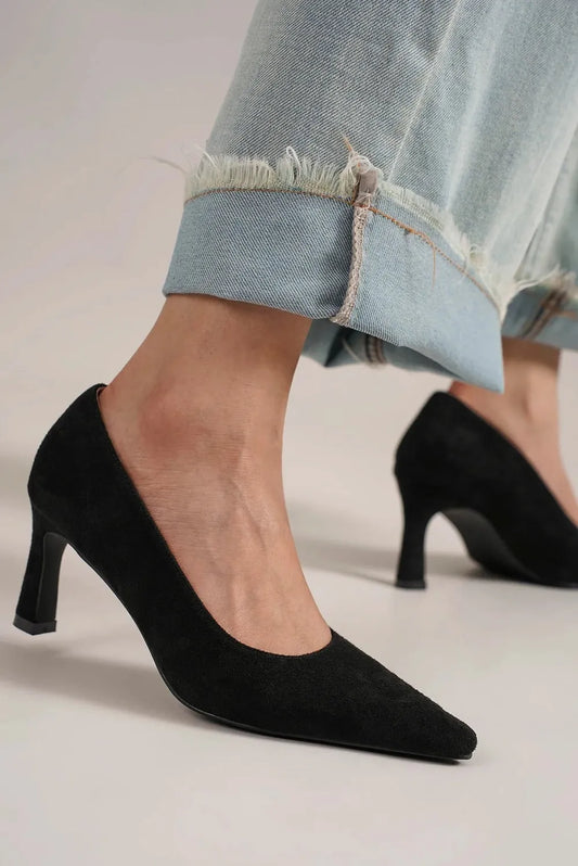 Beast Fashion Faux Suede Point Toe Pumps Black e26ebb97-4f9f-4a9f-8f22-48de0982bca2-Max