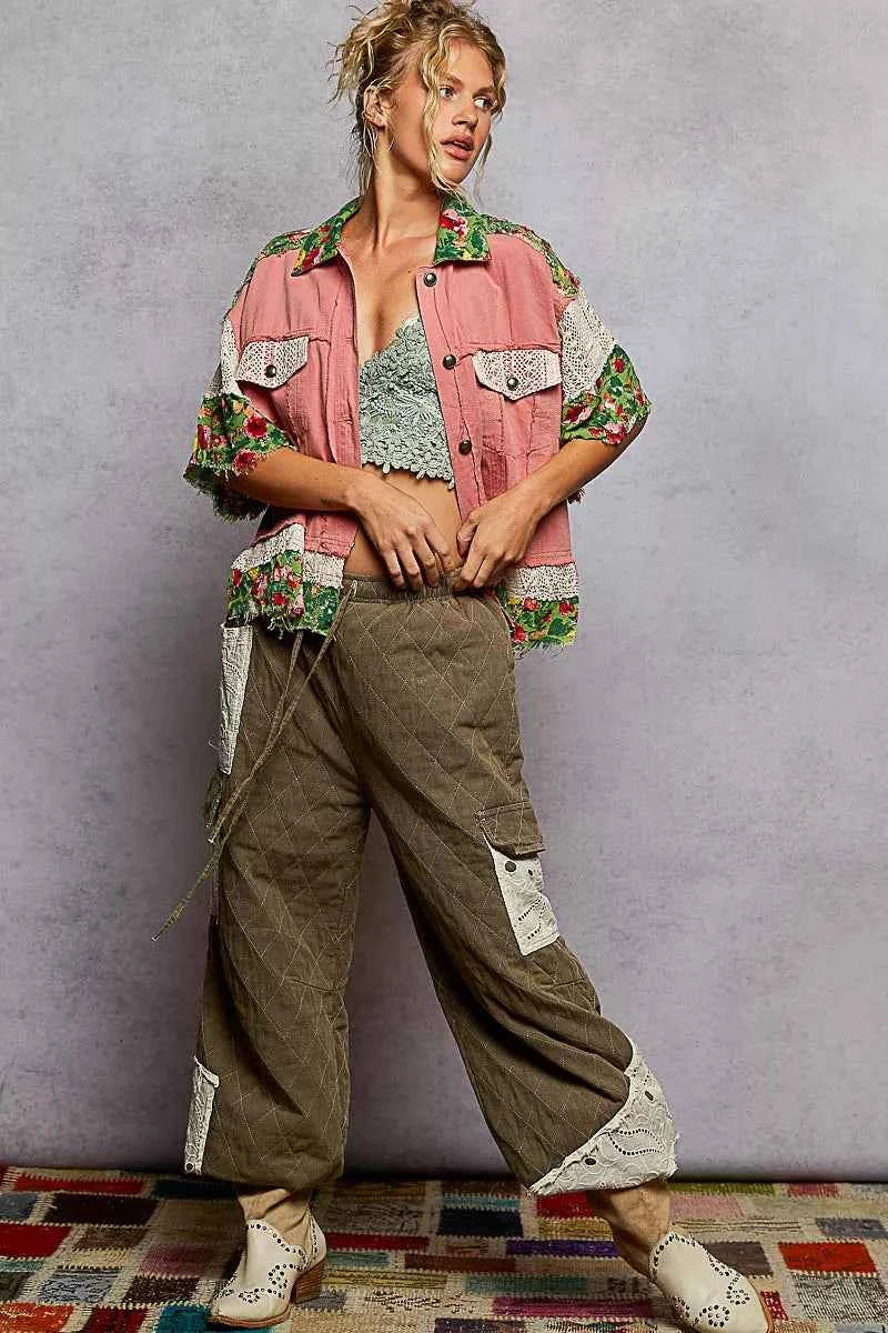 POL Lace Patch Floral Half Sleeve Shacket e275391b-b630-4684-8680-13af3e8f4ec5-Max-Origin