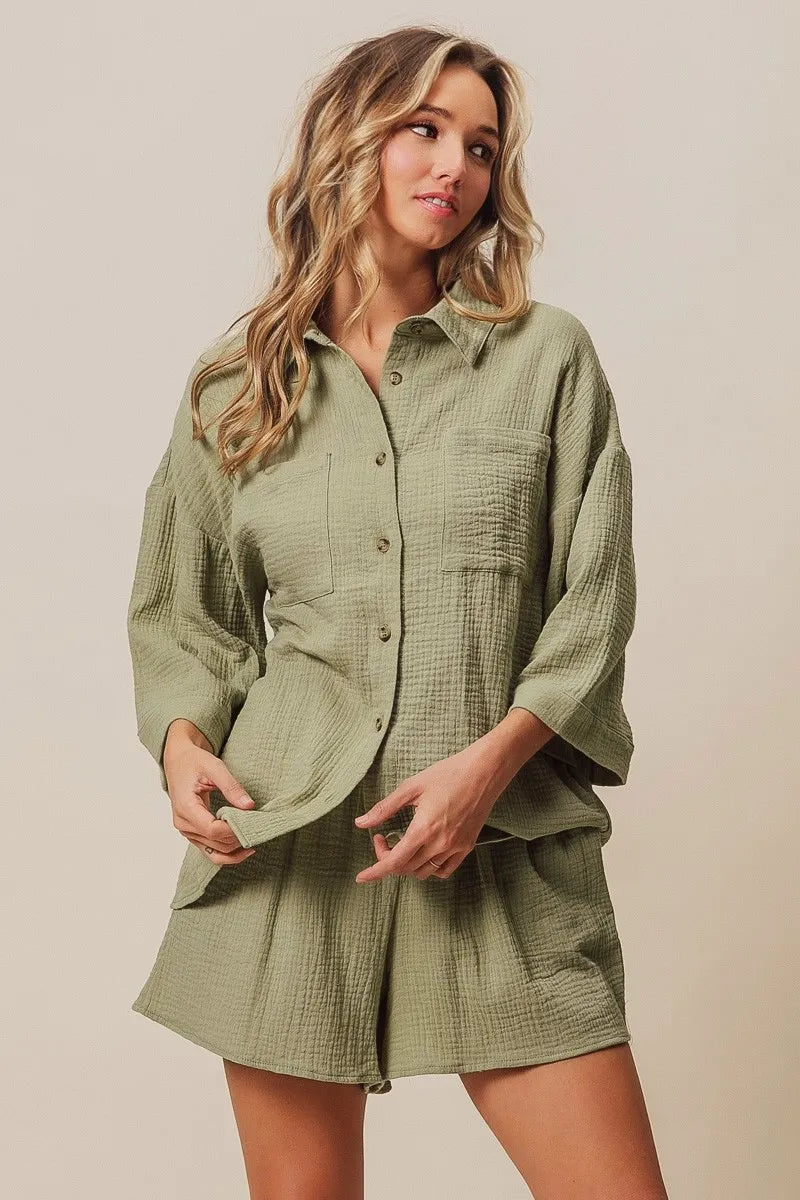 BiBi Crinkle Gauze Shirt and Short Set e2816c860c564ff19b176fe3c695019c-Max-Origin