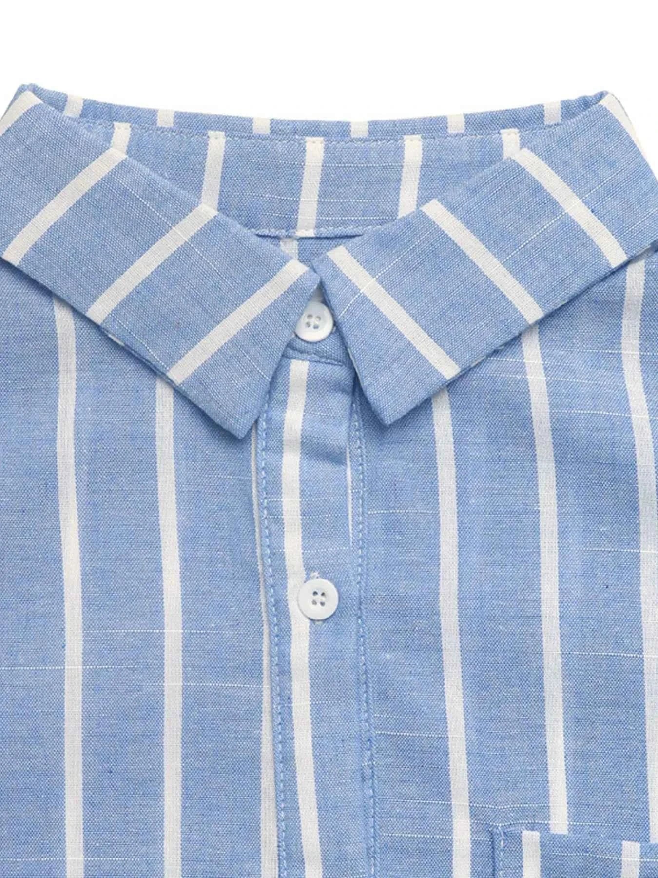 Striped Oversized Button-Down Shirt e2a375e96e414f99be7747f097f3b122-Max-Origin