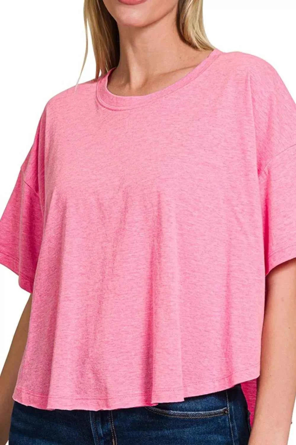 Zenana Cotton Round Neck Short Sleeve T-Shirt e2aa8142-bbae-4f52-8ba1-0c796857497c-Max-Origin