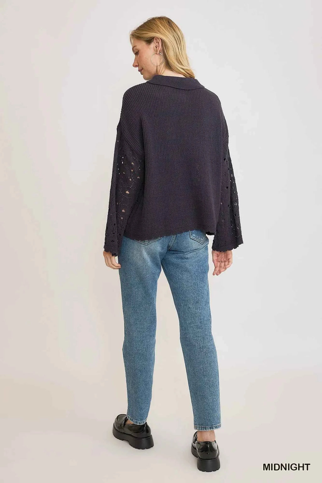 Umgee Hollow Out Button Down Cardigan e2b54e6a-b791-45c1-9b61-b9ee2365151c-Max-Origin