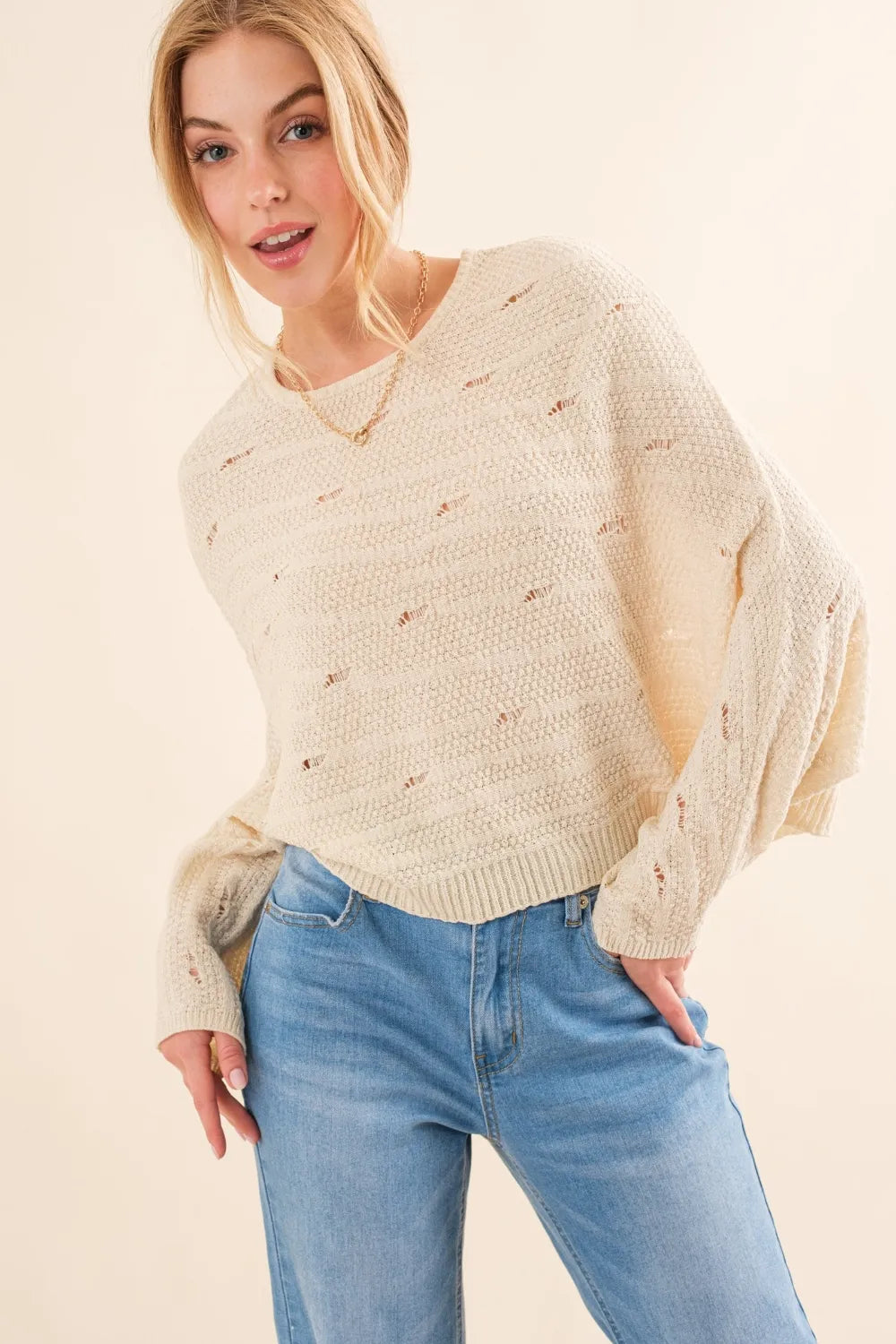 And The Why Dolman Sleeves Sweater NATURAL e2bcd326-4b54-42ad-9c04-371d757b8e7f-Max