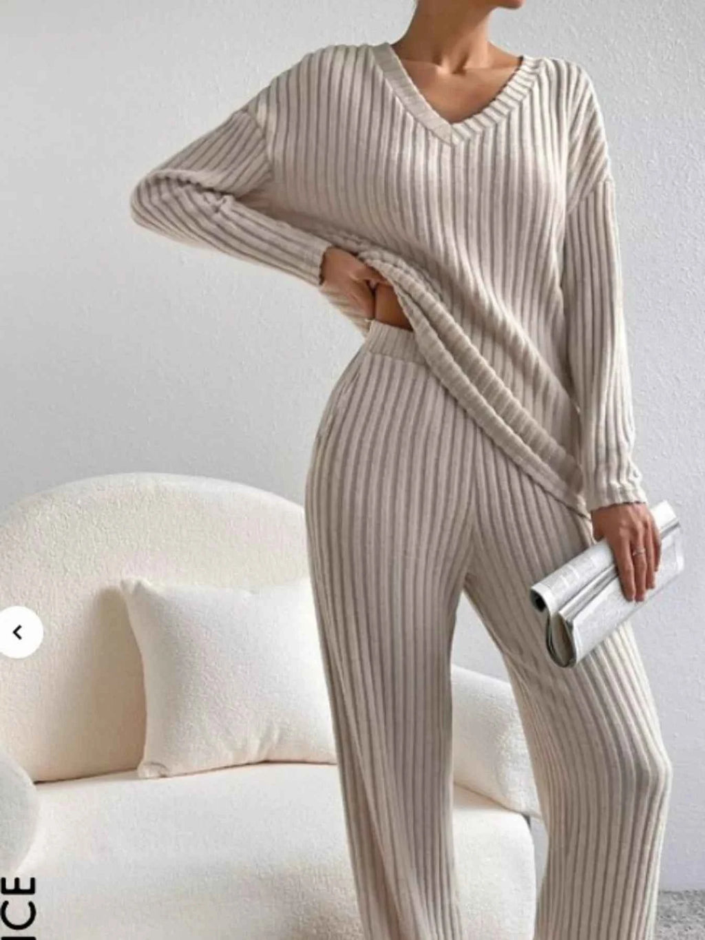 Ribbed Knit Long Sleeve Top and Pants Set e2d6610fbe8347478eedaa8690e44c5f-Max-Origin