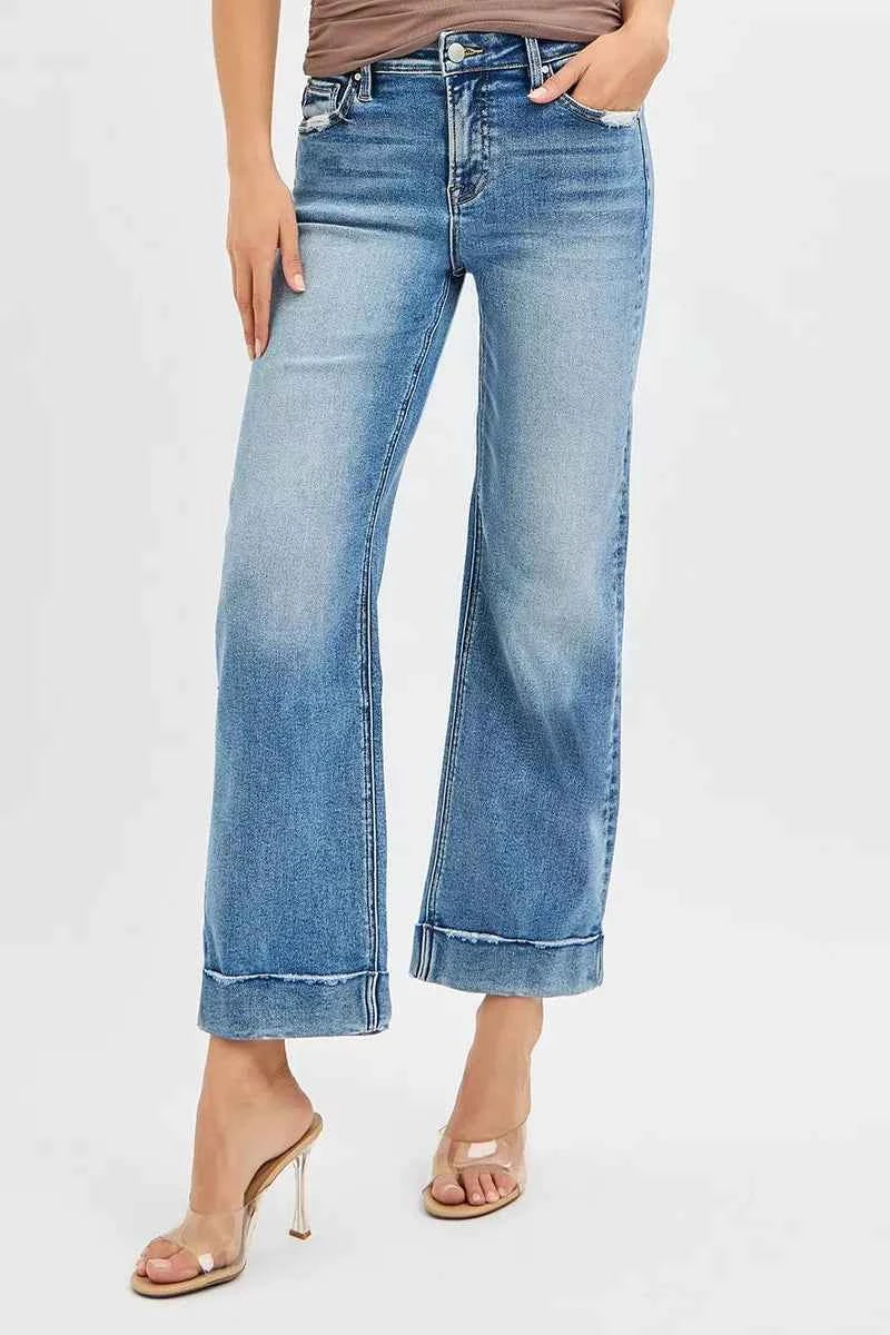 RISEN Full Size Mid Rise Crop Straight Jeans with Taylor Cuffed Plus Size e2e9ed34647d41db8ca0d62b111decff-Max-Origin