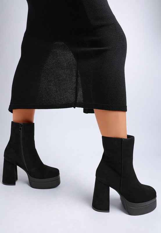 Maltese Soft Microfiber Block Heel Boots e2eac402-fa2b-4016-9ea3-bfa1ec240ddb