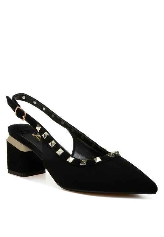 Ameya Stud Emebllished Microfiber Sandals e34f408d-8947-432a-bda6-74c933e3f429