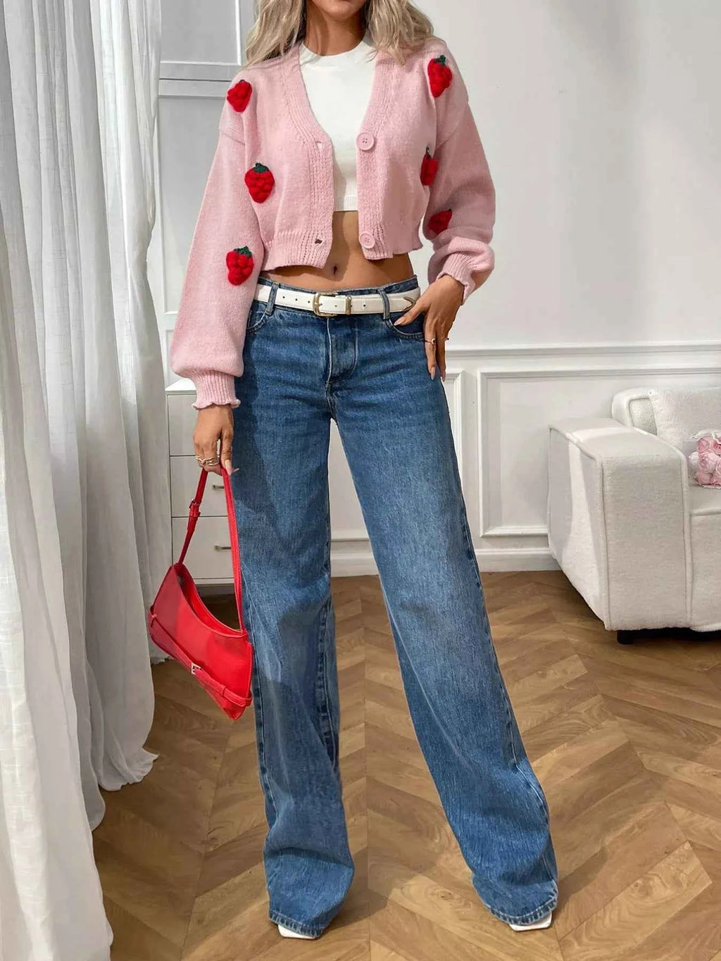 Strawberry Cropped Button-Up Cardigan e3503ff9-e588-4656-911a-2093448e4989-Max-Origin