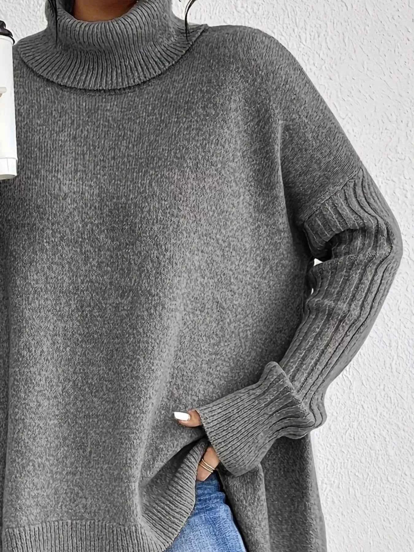 Turtleneck Dropped Shoulder Sweater e360077b-5678-4157-8919-5dec0b5c7131-Max-Origin