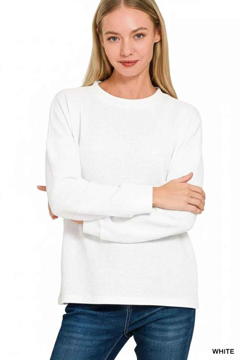 Zenana Double Knit Round Neck Long Sleeve Top e36300da-047b-4f16-945c-f9c187fc290c-Max-Origin
