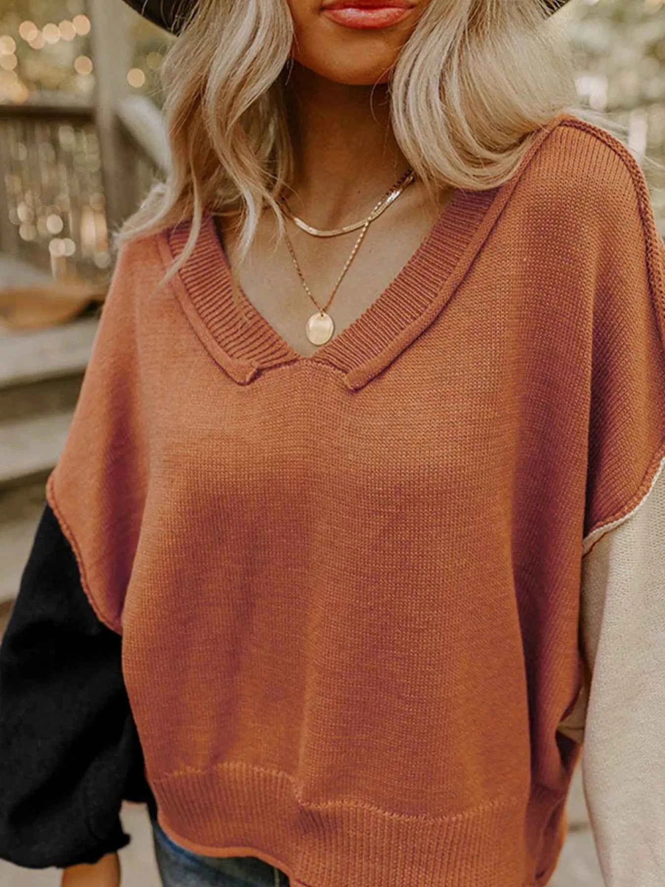 Ribbed Hem Long Sleeve Sweater e36b75ea-105d-49e7-b1e3-a6787dd2c38d-Max-Origin