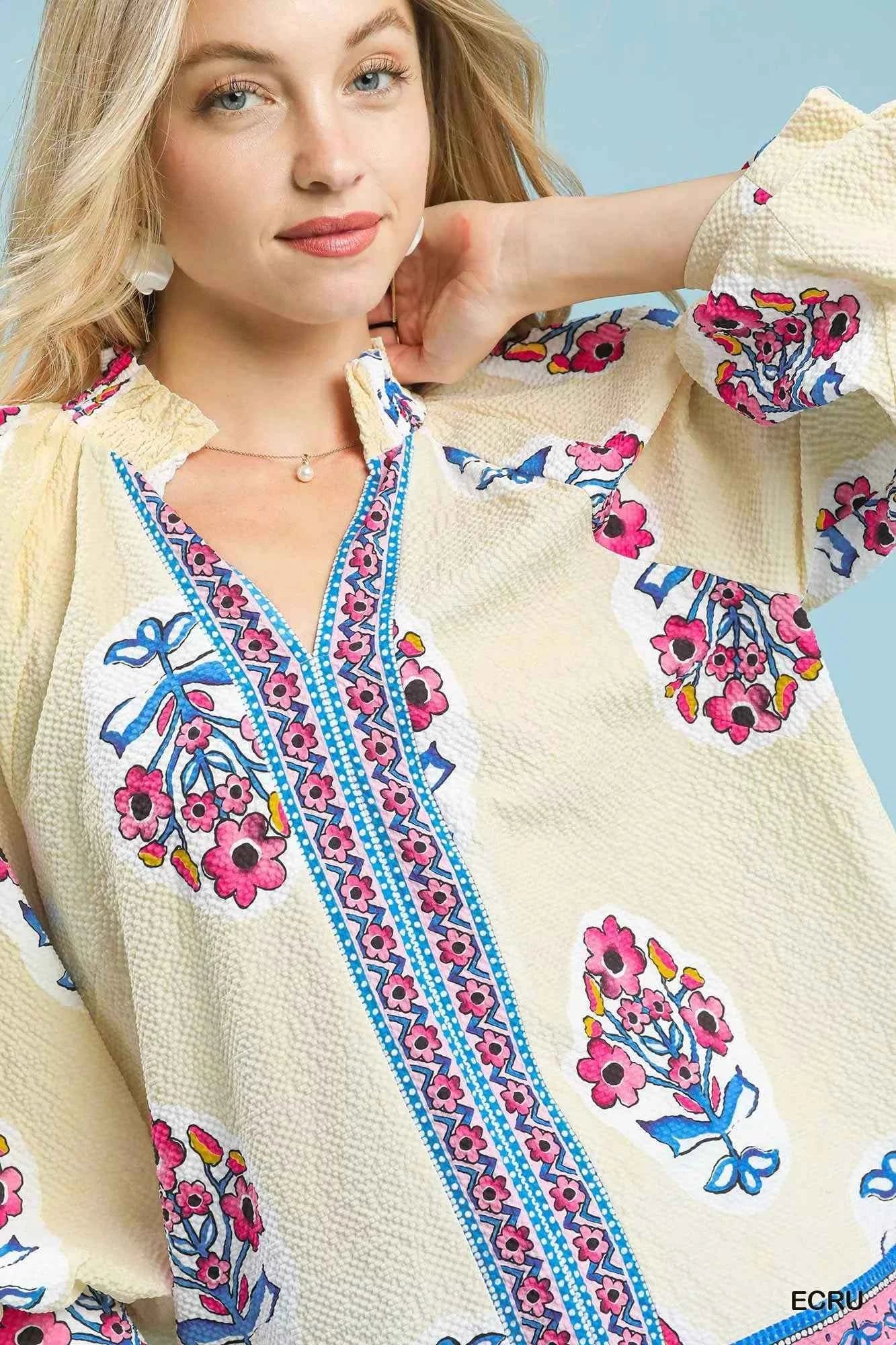 Umgee Boho Floral Print Tunic Blouse e36decca-5902-4993-937c-6da8e84d0070-Max-Origin
