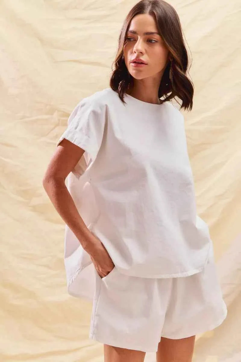 SO ME Round Neck Short Sleeve Top and Shorts Set e3768a98-237c-4ba5-b86c-6e09aa6a95be-Max-Origin