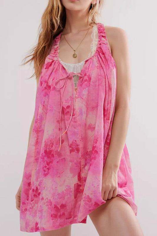 Printed Sleeveless Summer Mini Dress