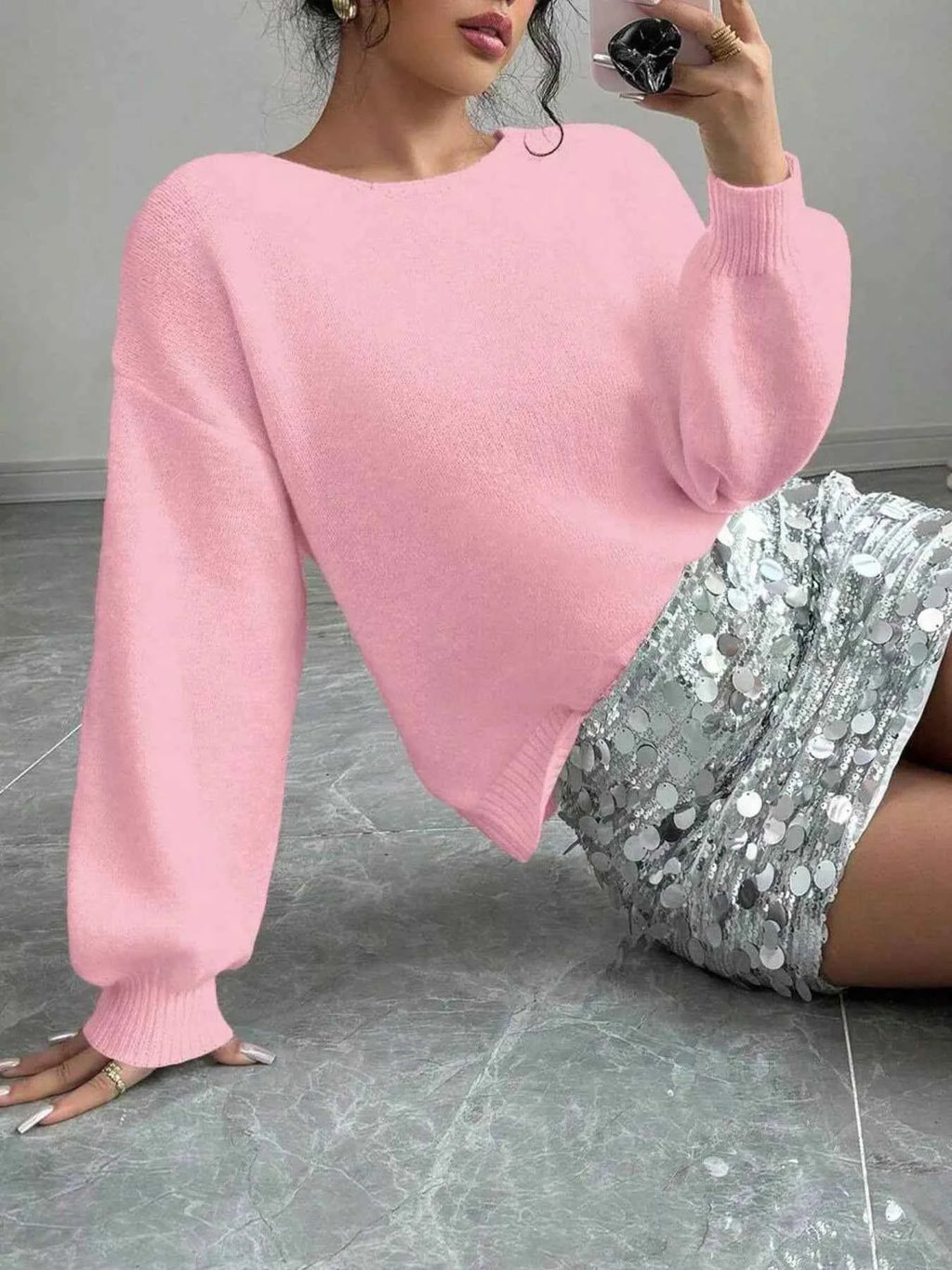 Bow-Decor Dropped Shoulder Knit Cardigan e3a8def8-4240-416e-ae2f-10846556658c-Max-Origin