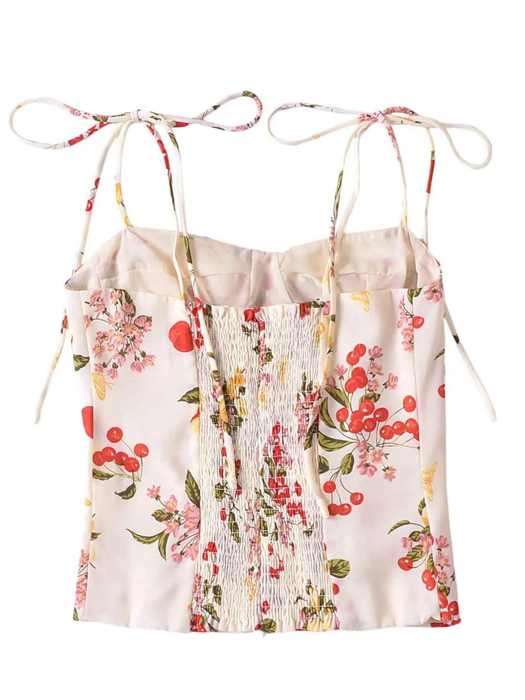 Printed Smocked Cami Top e3b1b3fa34be46ebad70ad5bdb8e299b-Max-Origin