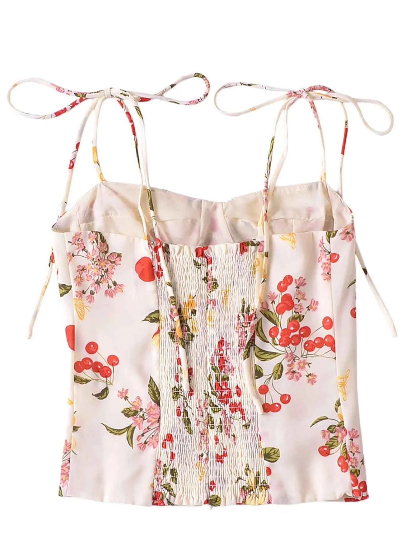 Printed Smocked Cami Top e3b1b3fa34be46ebad70ad5bdb8e299b-Max-Origin